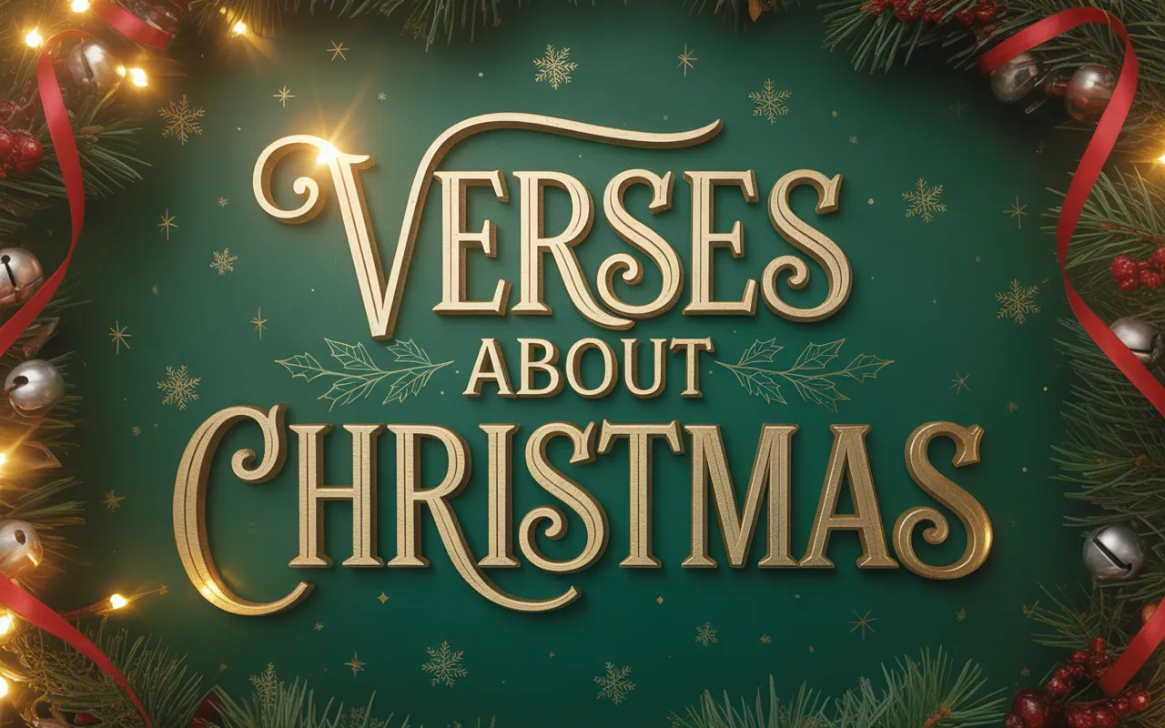 Beautiful verses about Christmas with Bible scripture and holiday blessings